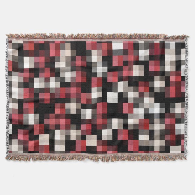 Manta Maroon Black White Plough (Anverso)