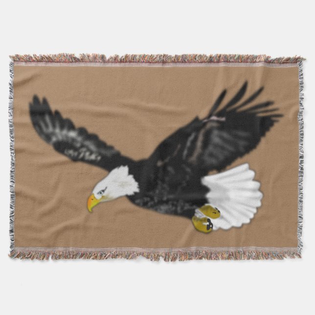Manta marrón de águila americana volando (Anverso)