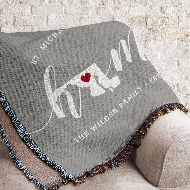 Manta Maryland Home State Personalizado Rustic (Subido por el creador)