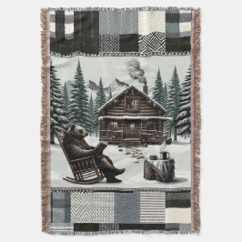 Manta Masa Rustic Bear | Cosy Cabin Book Lover Throw