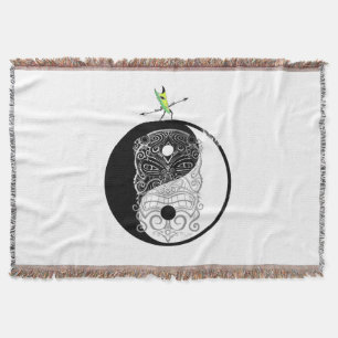 Manta Máscara de guerrero de Yin Yang Tiki