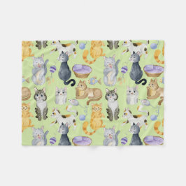 Manta mascota de patrón de amante de gato