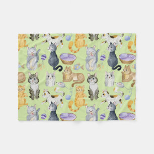 Manta mascota de patrón de amante de gato