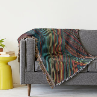 Manta Matrícula de algodón de línea multicolor