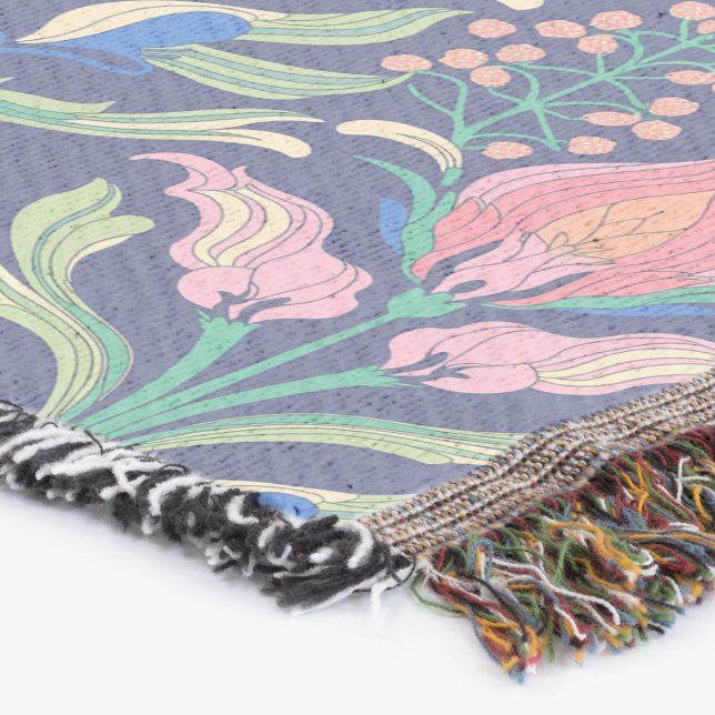 Manta Matrícula floral de Art Nouveau (Esquina)