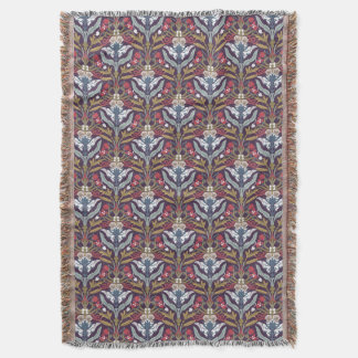 Manta Matrícula floral de Art Nouveau