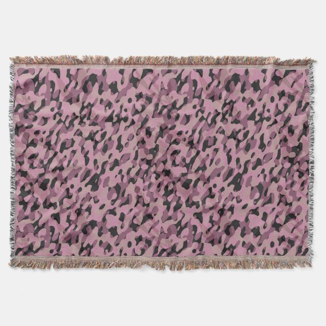 Manta Mauve pink and Charcoal Camo abstract (Anverso)