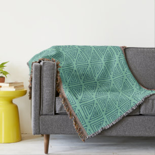 Manta Mazas Verde azuladas Art Deco