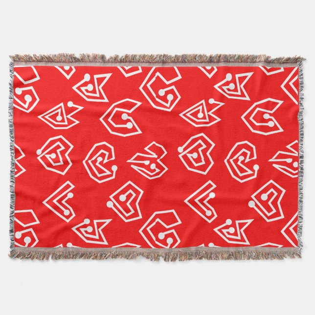 Manta Mazes de San Valentín blanco (Anverso)