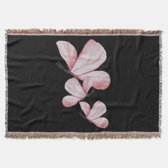 Manta Me encantan mis regalos de mariposa (Anverso)