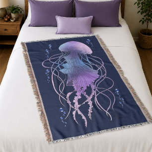 Manta Medusa Etérea Violeta Azul