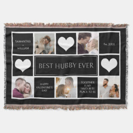 Manta Mejor Collage de fotos de Hubby jamás Minimalista