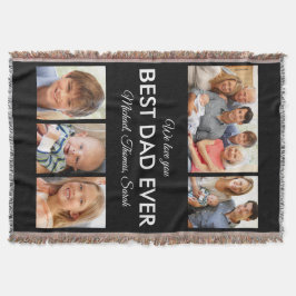 Manta Mejor Día de los Padres del Collage de fotos