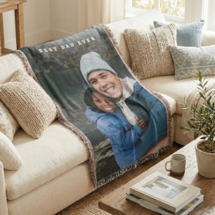 Manta Mejor Papá del Mundo Recuerdo Personalizado de Fot