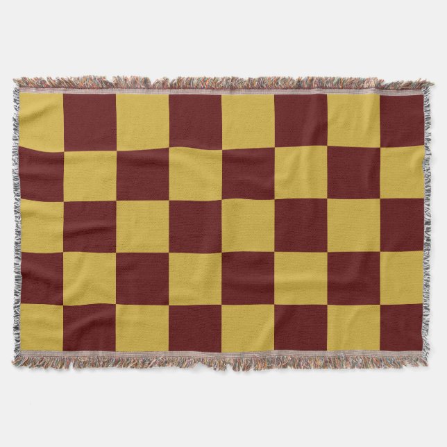 Manta Metallic Gold with Maroon Square Style (Anverso)