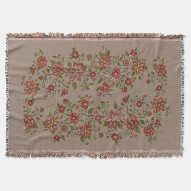 Manta Metis Art Blanket Native Beading Blankets (Anverso)