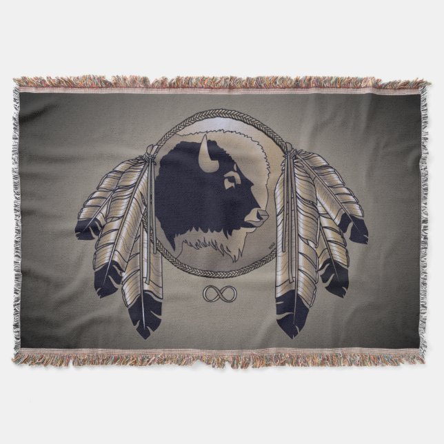 Manta Metis First Nation Blanket Spirit Animals Tira (Anverso)