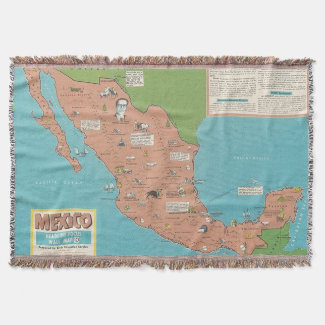 Manta México - mapa mural del Título-Foco (Anverso)
