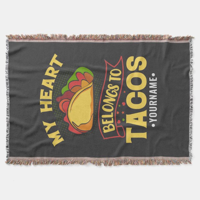 Manta Mi Corazón Pertenece A Los Tacos (Anverso)