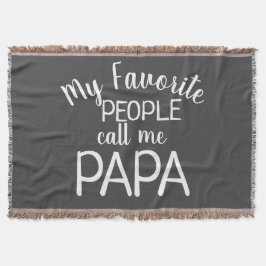 Manta Mi gente favorita me llama papá negro y blanco