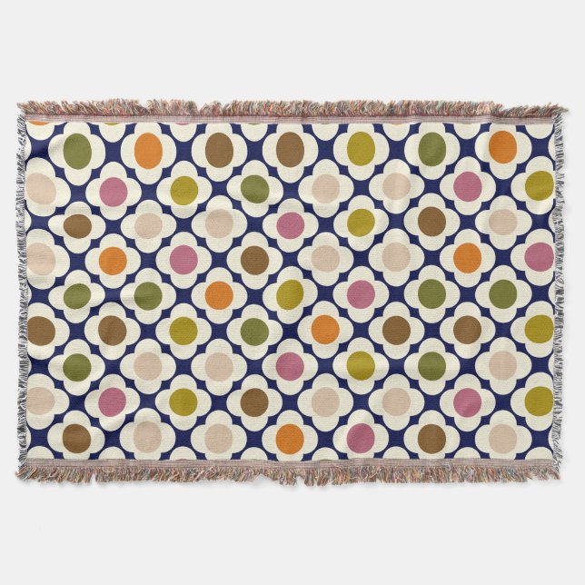 Manta  Mid Century Modern | Retro Pop Flower Mosaic (Anverso)