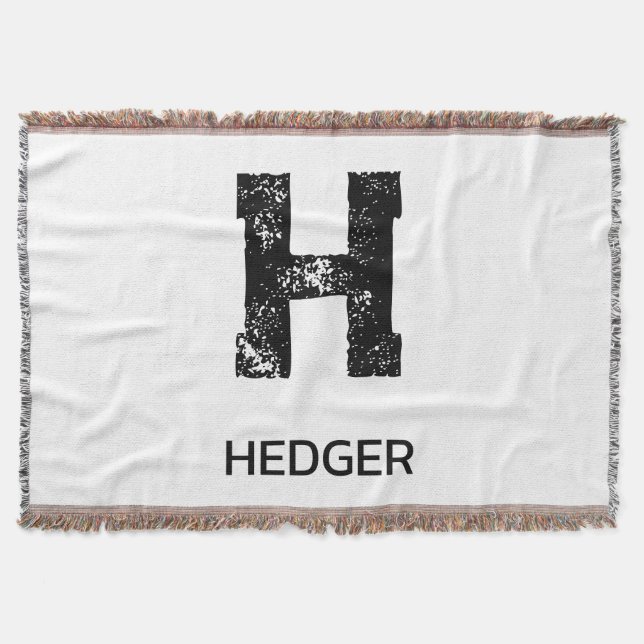 MANTA MINIMALIST BLACK ONE LETTER MONOGRAM NAME WHITE (Anverso)