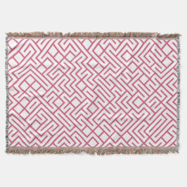 Manta Minimalist Maze Lines Pink Pattern