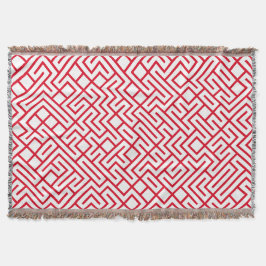 Manta Minimalist Maze Lines Red Pattern