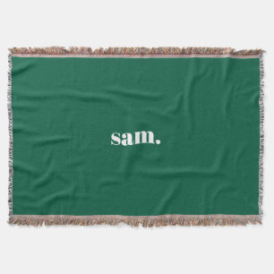 Manta Minimalista negrita texto personalizado verde