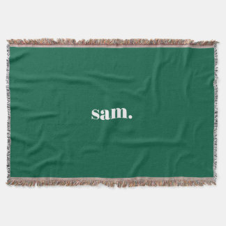 Manta Minimalista negrita texto personalizado verde