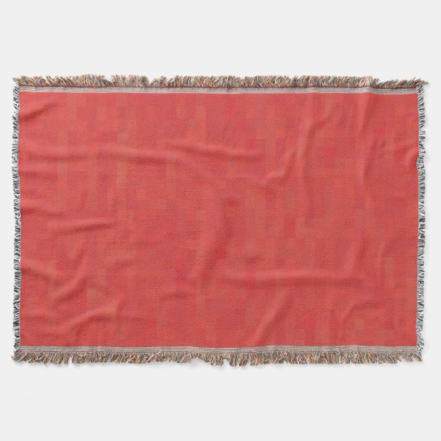 Manta Minimalista rojo abstracto patrón moderno elegante (Anverso)