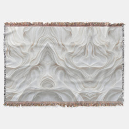 Manta Minimalista Wave Wave Throw Blanc Moderno