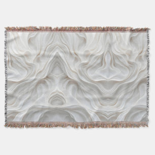 Manta Minimalista Wave Wave Throw Blanc Moderno