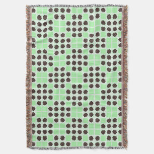 Manta Mint Green Cream And Chocolate Chip Quilt Pattern