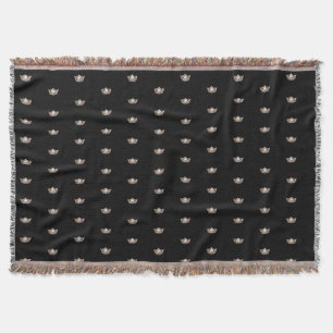 Manta Miss America Gold Crown Throw Blanket