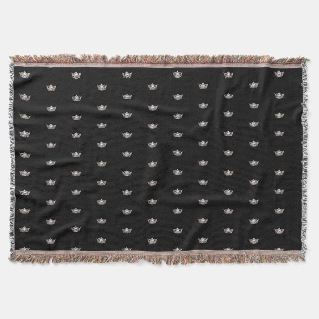 Manta Miss America Silver Crown Thrown Blanket (Anverso)