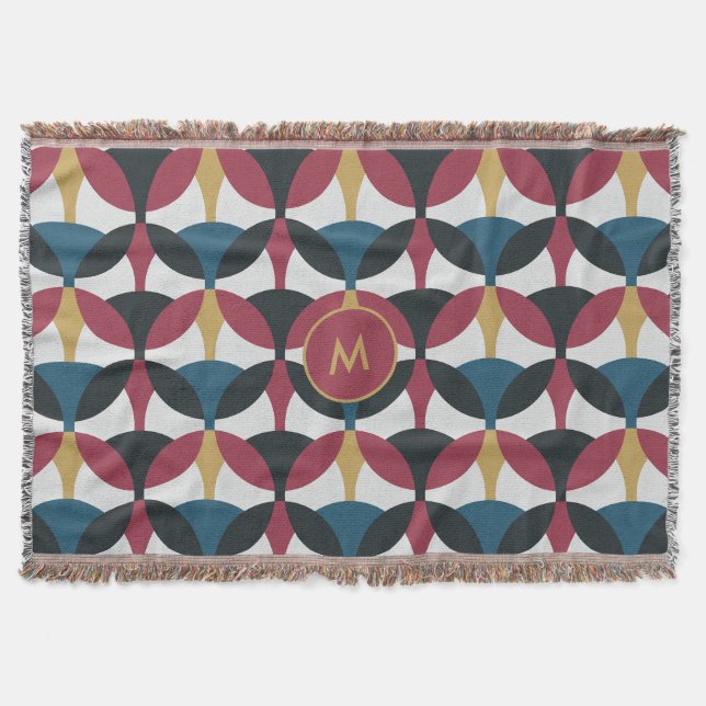 Manta Mod Pattern Fleece Blanet con monograma (Anverso)