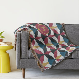 Manta Mod Pattern Fleece Blanet con monograma