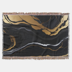 Manta Moda Elegante amarillo dorado Faux Marble