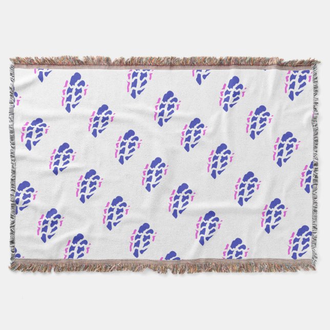 Manta Modalidades azules y rosas reales (Anverso)