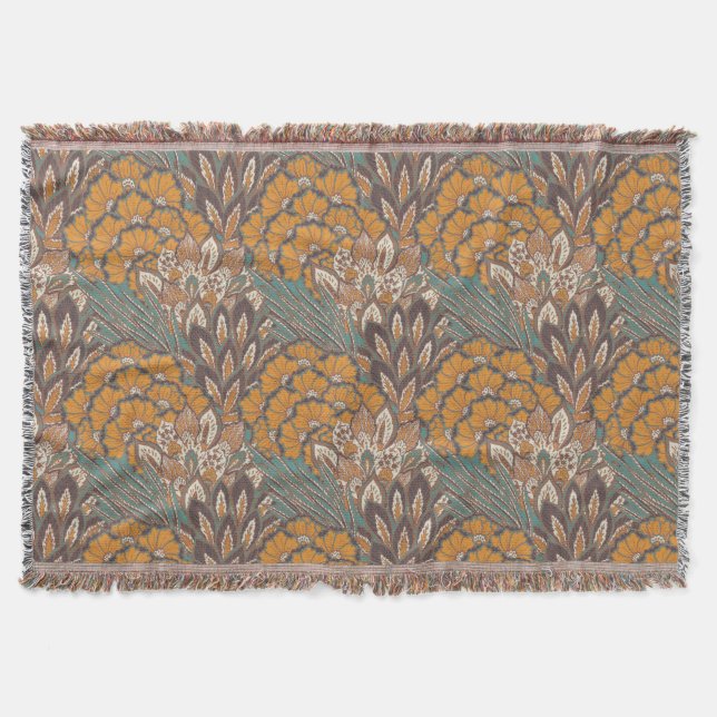 Manta Modelo abstracto de la pluma del pavo real (Anverso)