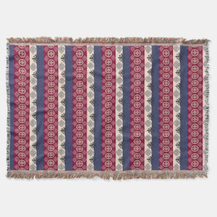 Manta Modelo africano étnico con los simbols de Adinkra