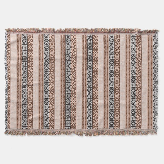 Manta Modelo africano étnico con los simbols de Adinkra (Anverso)