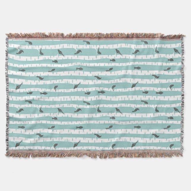 Manta Modelo con los pájaros y los árboles (Anverso)