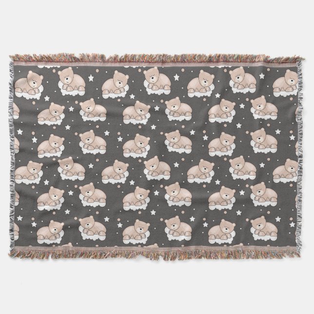 Manta modelo con pequeño dormir del oso (Anverso)