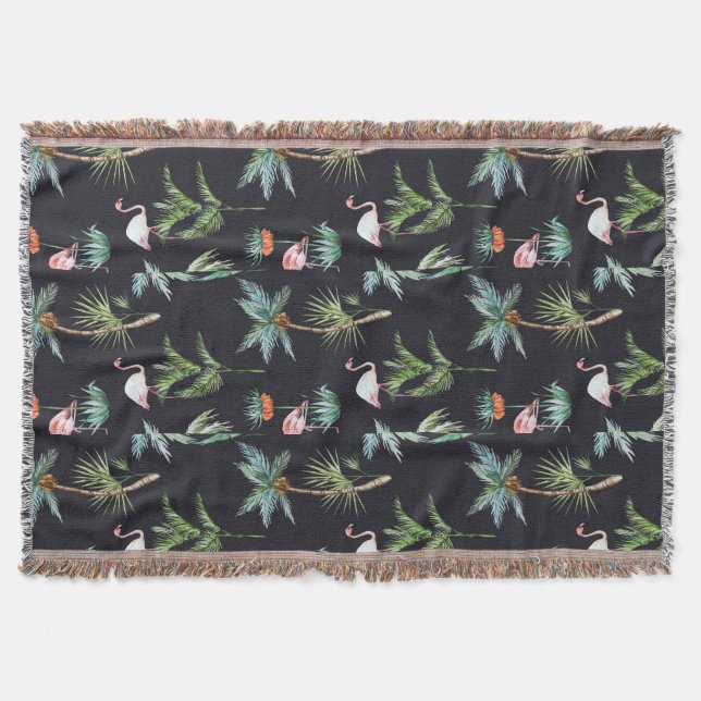 Manta Modelo de la palma de la acuarela (Anverso)