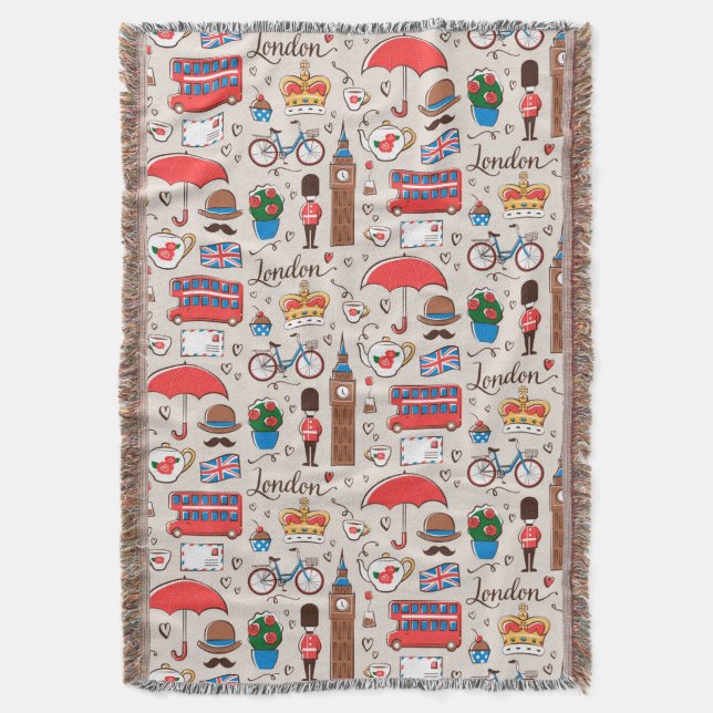 Manta Modelo de los símbolos de Londres (Frente vertical)