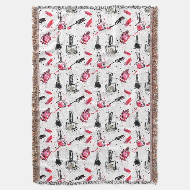 Manta Modelo del esmalte de uñas de la acuarela (Frente vertical)