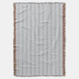 Manta Modelo dibujado mano gris de Chevron