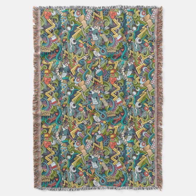 Manta Modelo médico del icono del arte abstracto (Frente vertical)